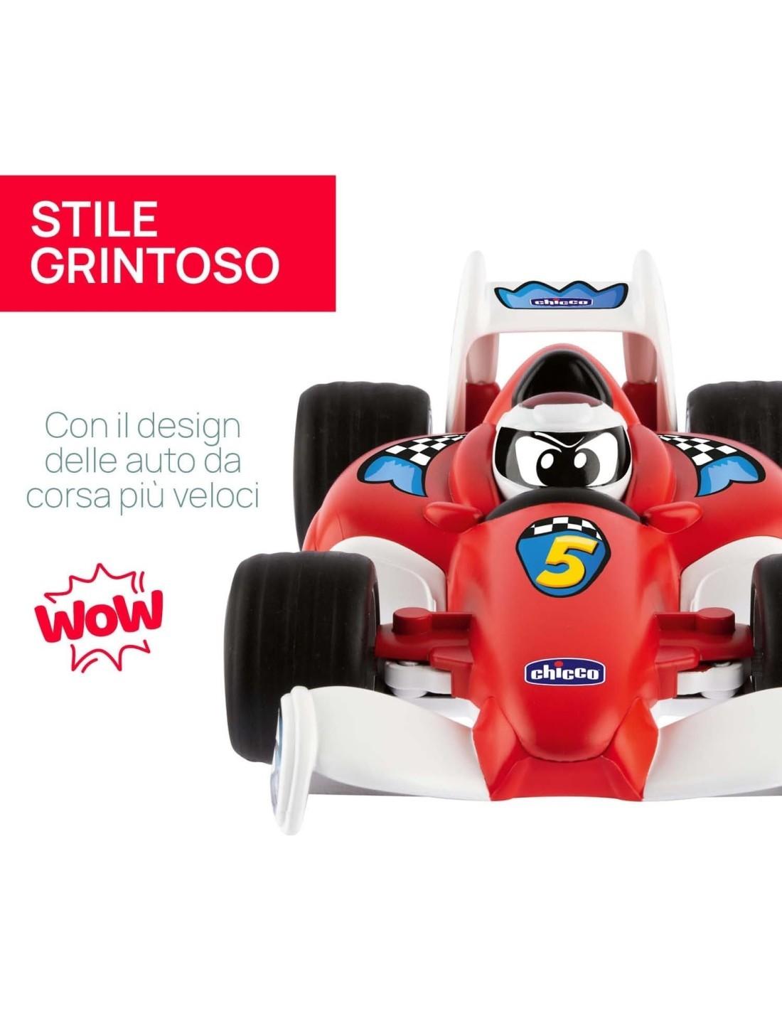 Chicco Tom Race RC - Macchinina Telecomandata per Bambini (2-6 Anni)