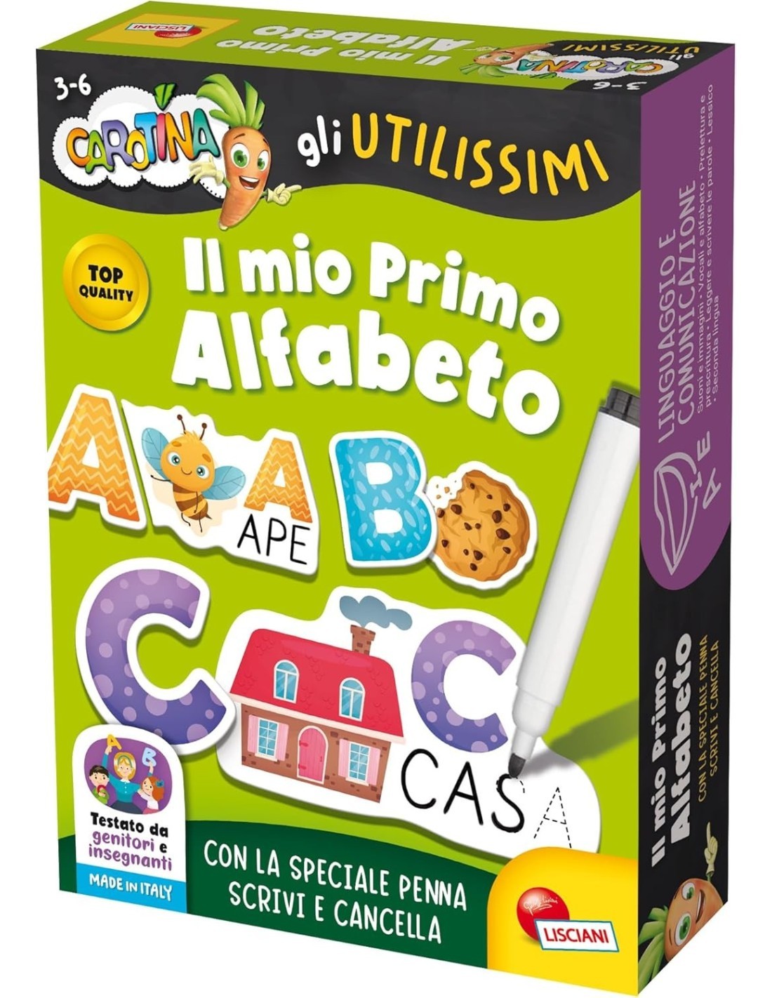 CAROTINA GLI UTILISSIMI MIO PRIMO ALFABETO, IMPARA L’ALFABETO