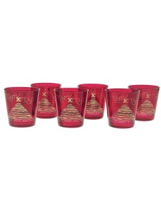 CONF 6 BICCHIERI SESTRIER 25CL ROSSO DECORO ORO su TreG Ingrosso