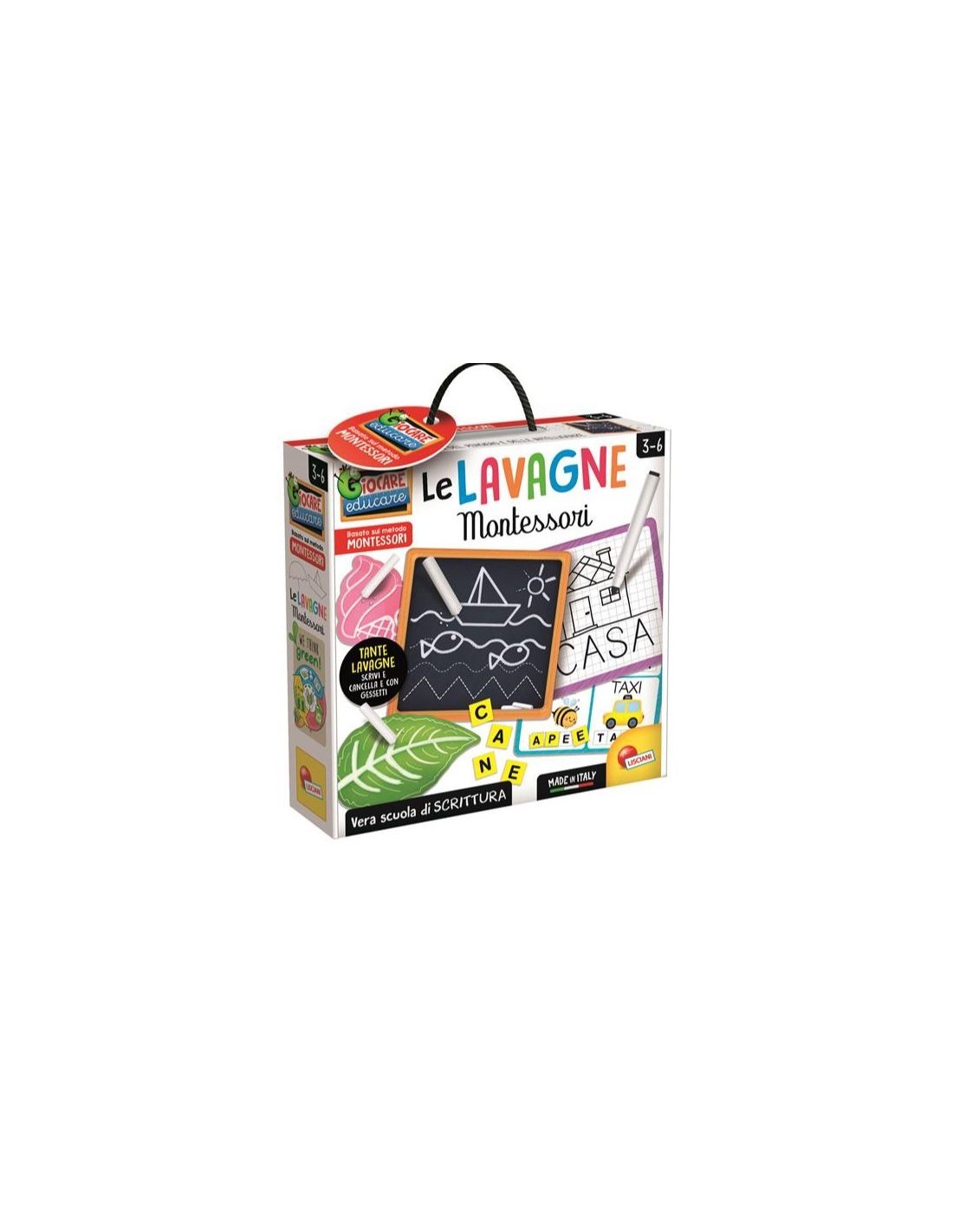 Montessori, Lavagne Educative, Lavagna con Gessetti, Scrivi e Cancella, Magnetica, Attività Educative - Lisciani
