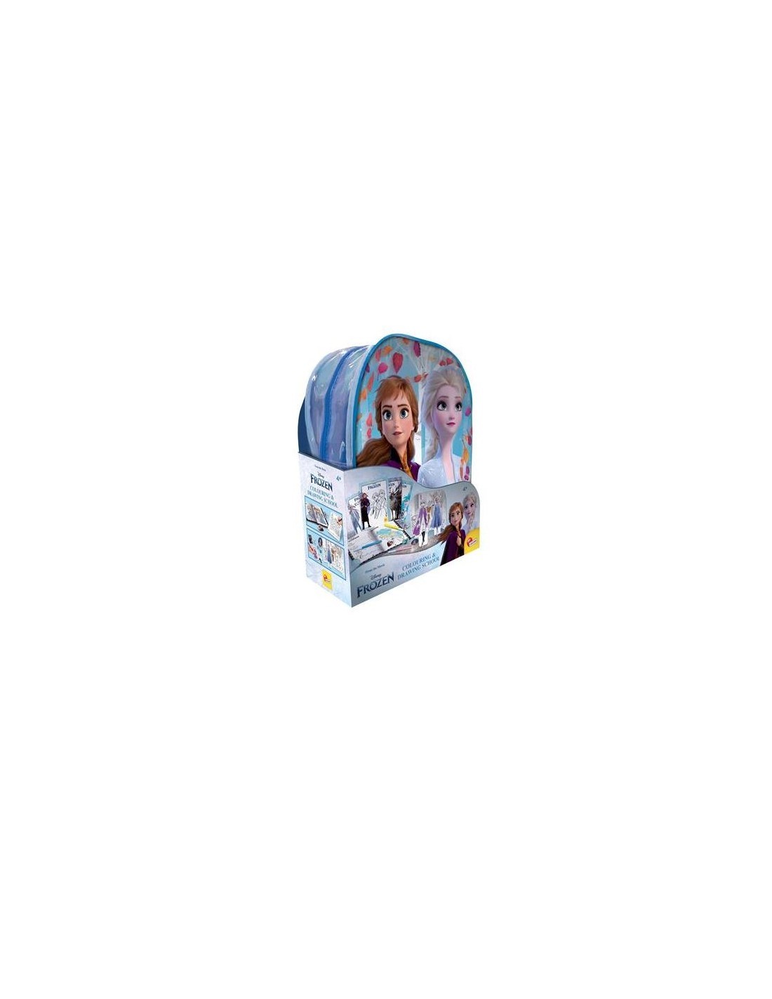 Frozen Coloring e Drawing School, Zainetto per Disegnare e Colorare, Anna e Elsa, Lavagnette, Manuale e Pennarelli, Multicolore