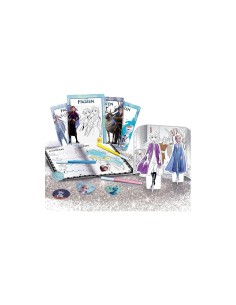 Frozen Coloring e Drawing School, Zainetto per Disegnare e Colorare, Anna e Elsa, Lavagnette, Manuale e Pennarelli, Multicolore