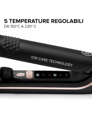 Bellissima Imetec XL ION – Piastra per Capelli Lisci, Piastre Larghe, Ionizzatore, Ceramica e Cheratina