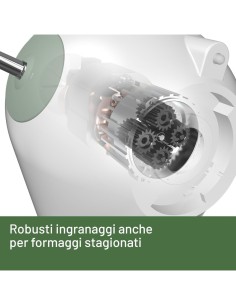 Imetec Grattugissima Grattugia Elettrica 150 W per Formaggio e Frutta Secca