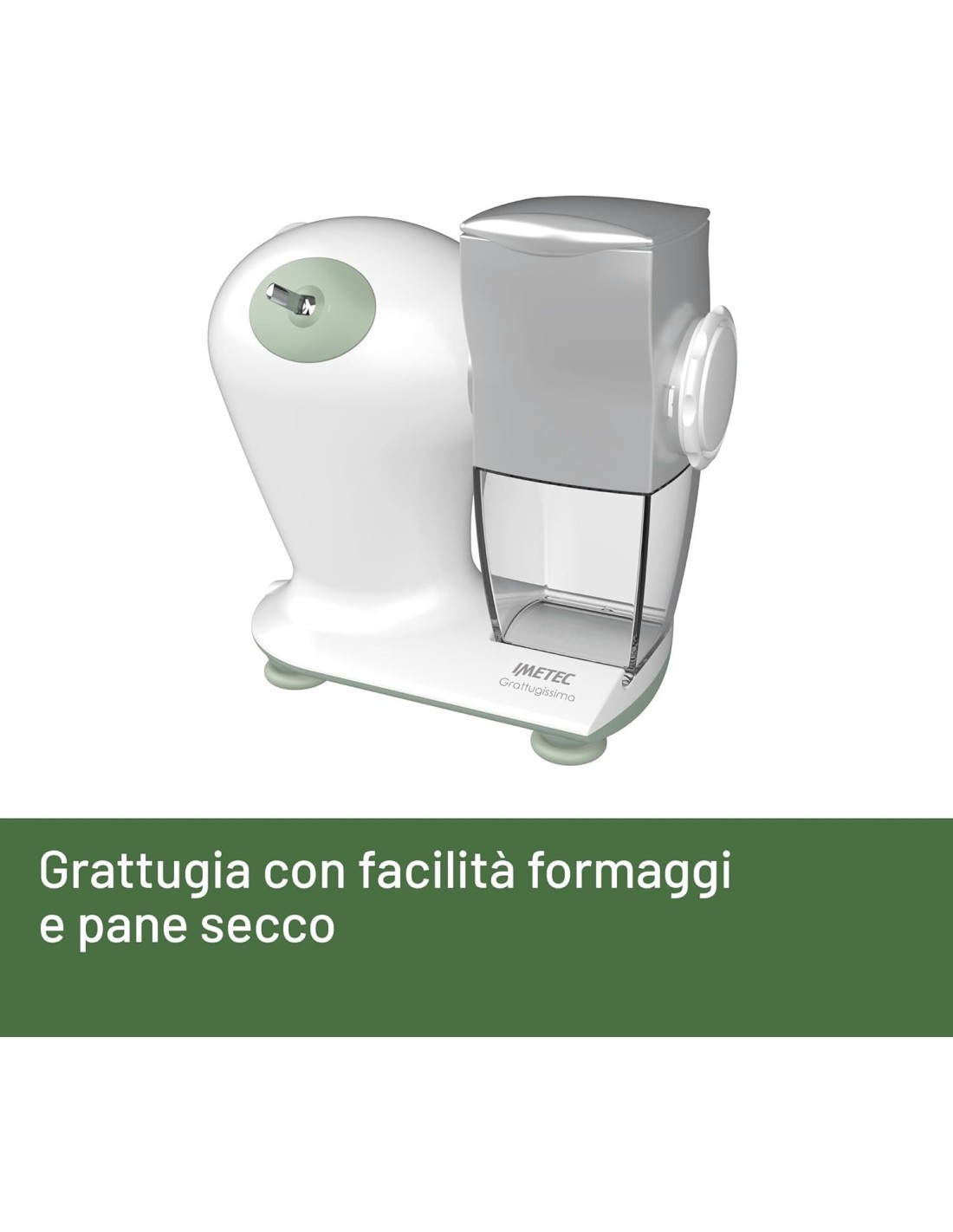 Imetec Grattugissima Grattugia Elettrica 150 W per Formaggio e Frutta Secca