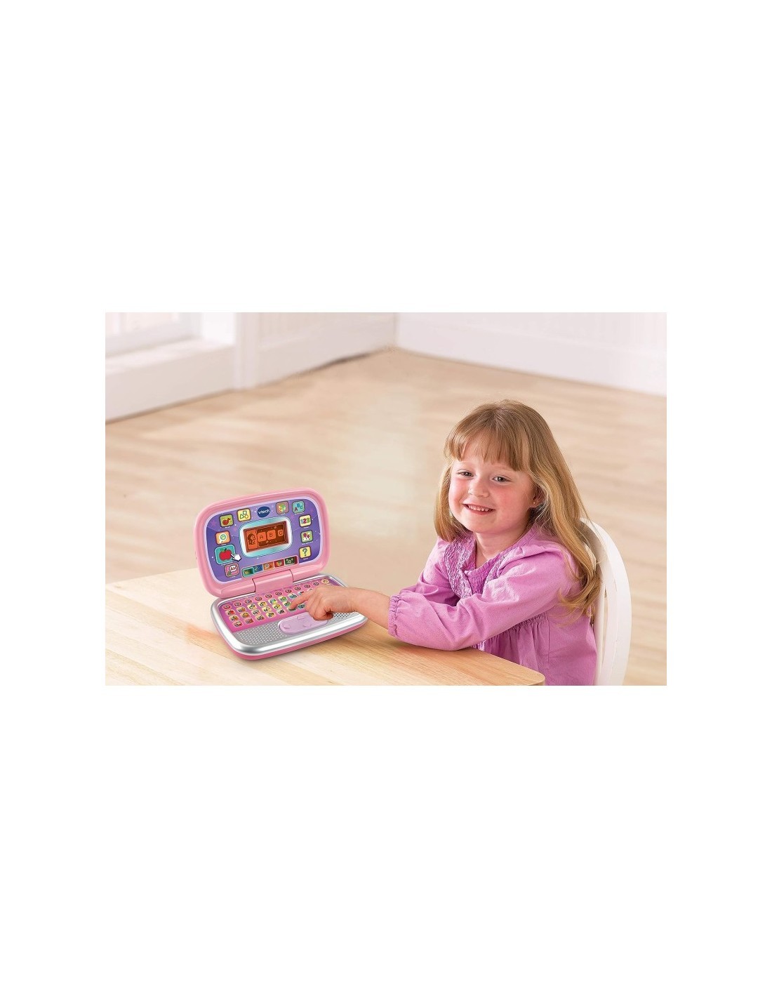 Computer Bit Smart Rosa, 20 Attività Educative, Schermo Interattivo, Personalizzabile, Tastiera QWERTY