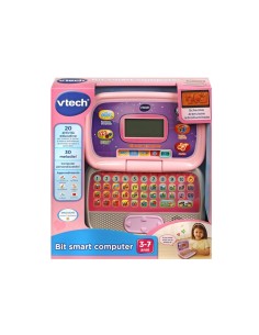 Computer Bit Smart Rosa, 20 Attività Educative, Schermo Interattivo, Personalizzabile, Tastiera QWERTY