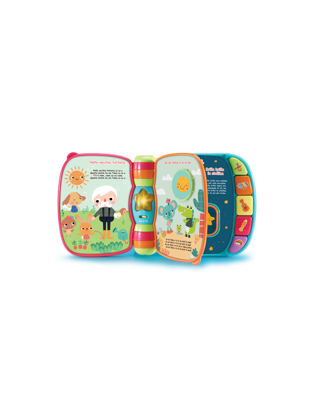 Baby Primo Libro Interattivo, Parlante e Musicale, 6 Canzoncine, 10 Melodie, Effetti Sonori, Giochi Educativi