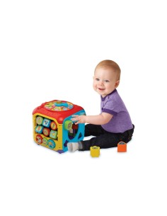Baby Super Cubo delle Scoperte, Cubo Interattivo con Libro, Pianoforte e Attività Sensoriali