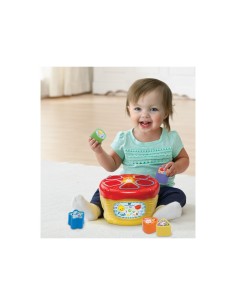 Baby Magico Tamburo delle Forme, Tamburo Interattivo con Blocchi Colorati, Sviluppo Cognitivo e Musicale per Bambini