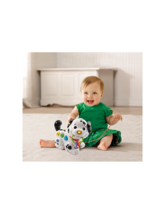 Baby Macchia Canta e Cammina, Cagnolino Interattivo con Suoni e Frasi Divertenti, Guinzaglio Incluso