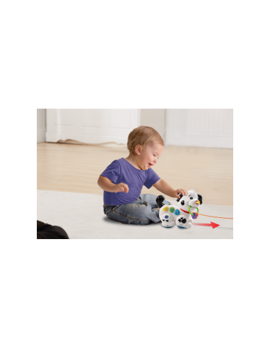 Baby Macchia Canta e Cammina, Cagnolino Interattivo con Suoni e Frasi Divertenti, Guinzaglio Incluso