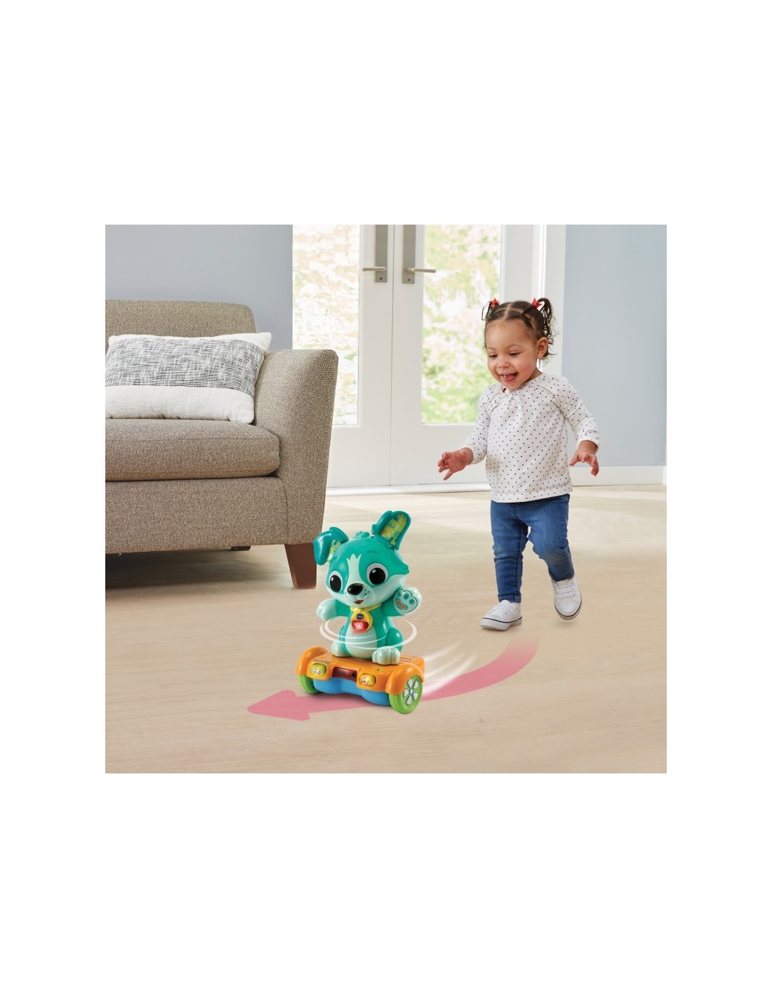 Baby Lord Cucciolo in Hoverboard, Cagnolino Interattivo con Sensori, Giochi Musicali e Educativi, Movimenti Automatici