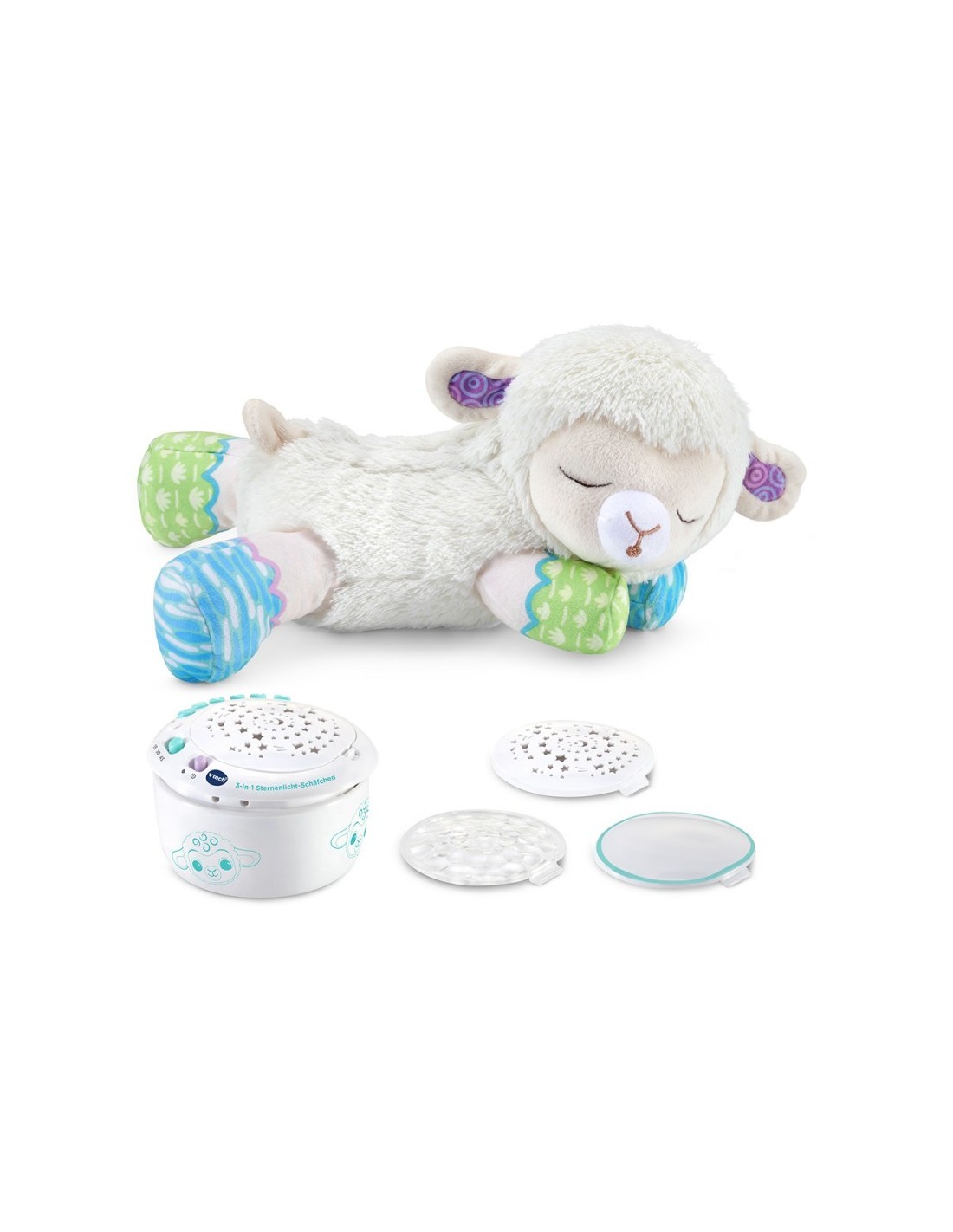 Baby Luce Ninna Nanna Parlante, Giocattolo 3 in 1 con Luce e Proiettore, Melodie e Peluche Morbido