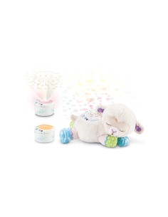 Baby Luce Ninna Nanna Parlante, Giocattolo 3 in 1 con Luce e Proiettore, Melodie e Peluche Morbido