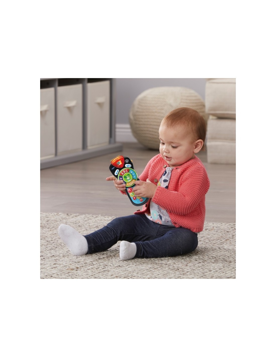 Baby Super Telecomando Parlante, Telecomando Interattivo per Bambini, Cagnolino Scout, Numeri, Alfabeto, Meteo, Musica e Luci