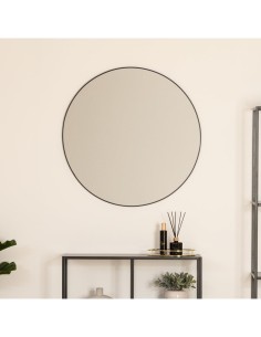 Atmosphera – Specchio Alice in metallo nero Ø76 cm 2
