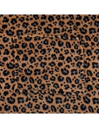 PLAID 181122D FELPA CON CAPPUCCIO LEOPARDATA