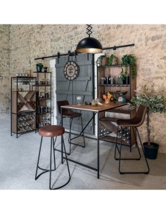 Atmosphera – Tavolo da bar Bakos in legno e metallo 153x80 cm