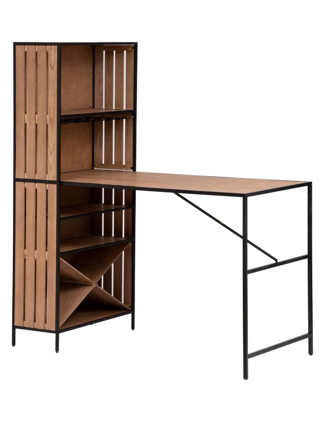 Atmosphera – Tavolo da bar Bakos in legno e metallo 153x80 cm