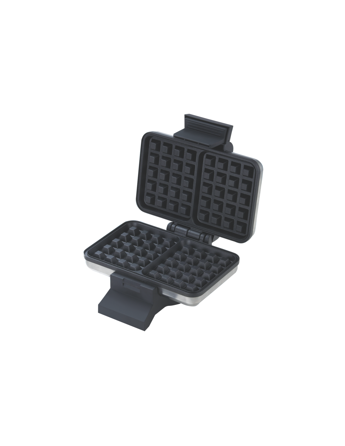 Waffle maker certificazione A13, acciaio inox, termostato regolabile, luce indicazione