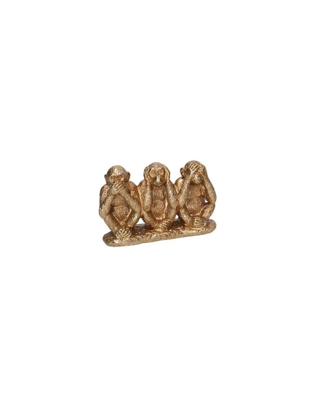 STATUA RESINA SCIMMIE ORO 11X4X6CM