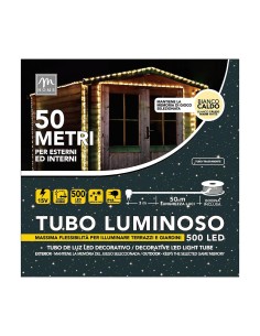 Tubo con 500 LED Bianco Caldo da Esterno - La Magia di Natale a casa tua