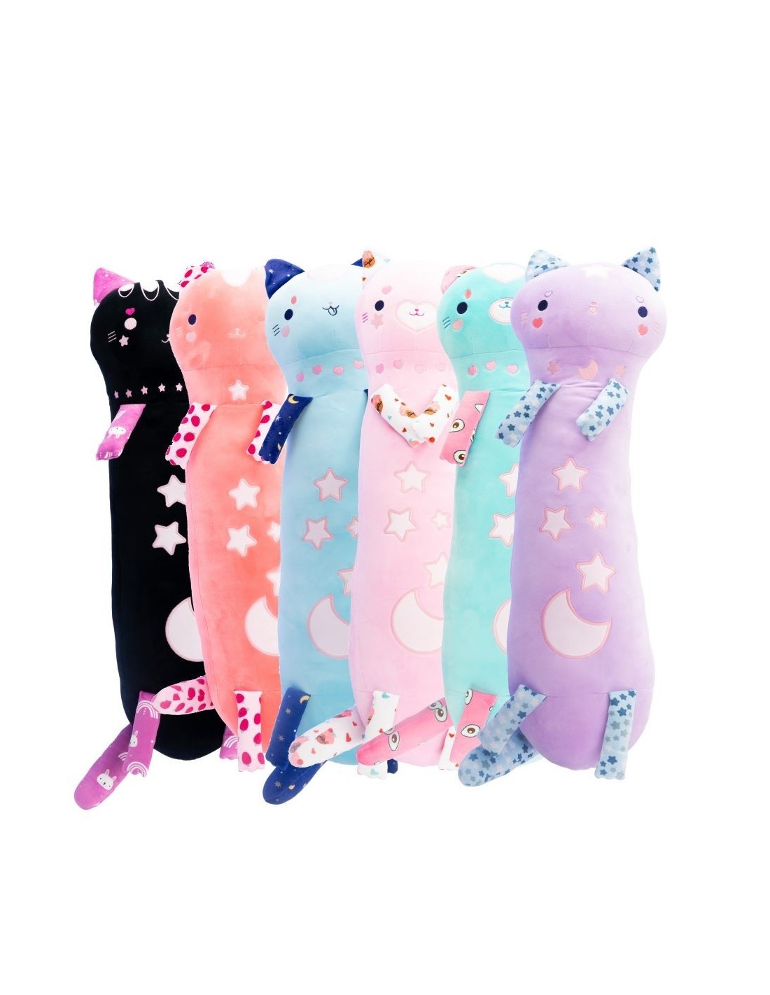 Momomi Takai Yuki Peluche 60 cm Assortiti, Gatto Kawaii Morbido, Peluche con Effetto Luminoso, Cuscino Soffice, Nice Group