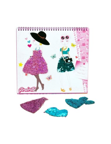 Girabrilla Fashion Sketch Book Ragazza, Quaderno Disegni Moda per Bambine, Nice Group