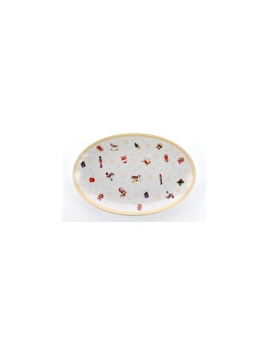 VASSOIO OVALE XMAS 31X20,5CM su TreG Ingrosso