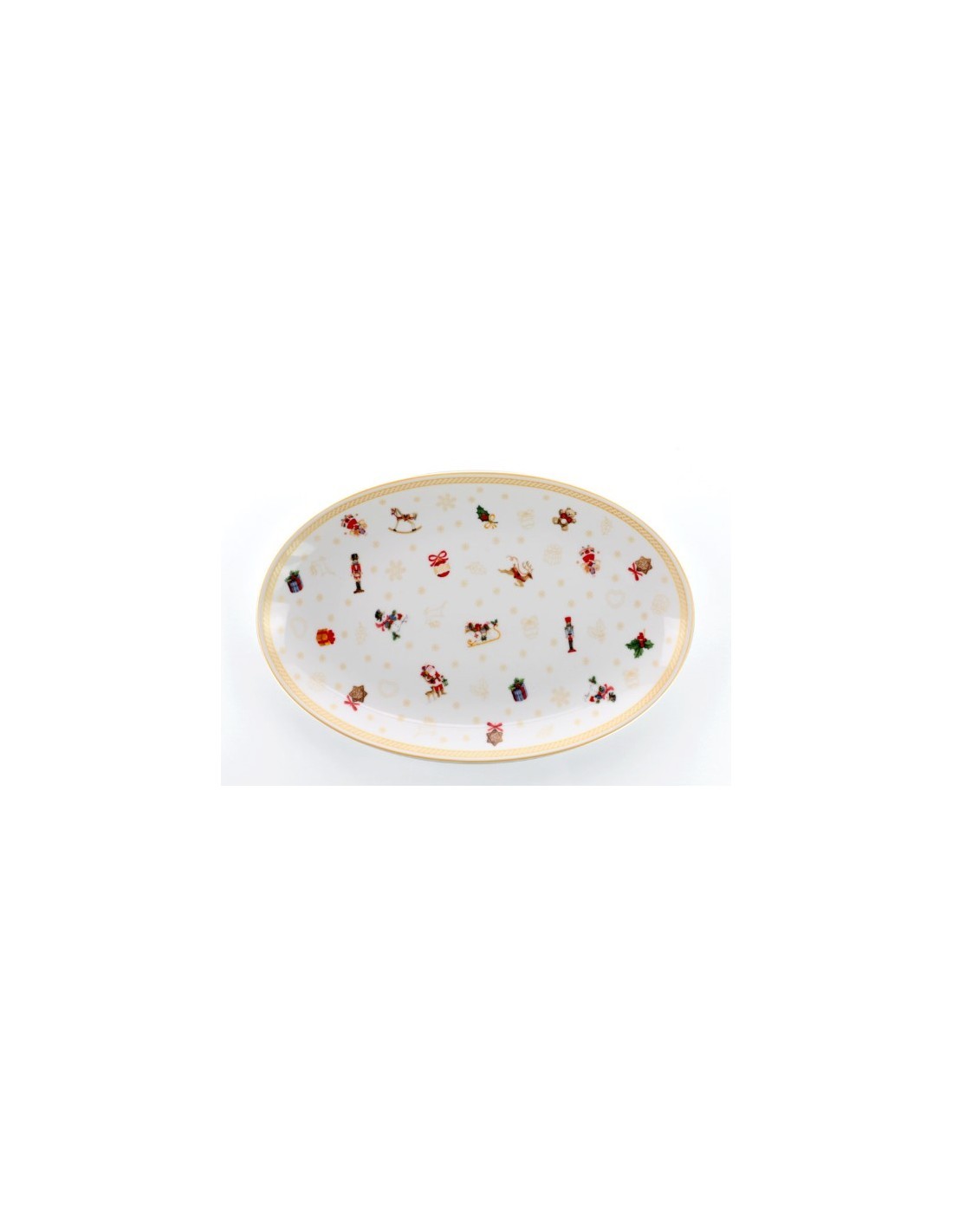 VASSOIO OVALE XMAS 31X20,5CM su TreG Ingrosso