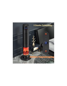 Stufa in ceramica con potenza 2000W altezza 78CM effetto fiamma PTC2011