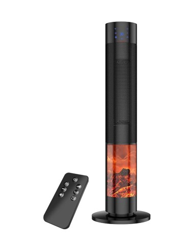 Stufa in ceramica con potenza 2000W altezza 78CM effetto fiamma PTC2011