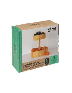 CESTINO 189706 PORTAFRUTTA 2 PIANI BAMBOO 2