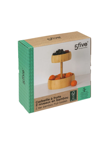 CESTINO 189706 PORTAFRUTTA 2 PIANI BAMBOO