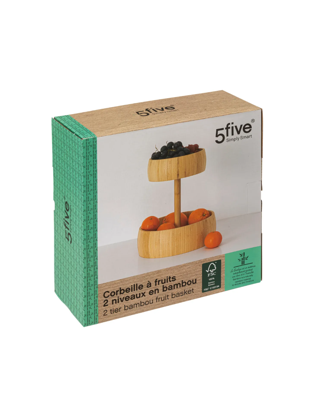 CESTINO 189706 PORTAFRUTTA 2 PIANI BAMBOO