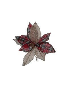 FIORE PLASTICA SCOZZESE 26CM ROSSO ORO