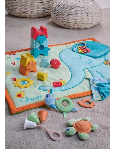 Chicco Sonaglio Tulipano - Gioco Neonato in Plastica Riciclata, Facile da Afferrare e Scuotere, 3-18 Mesi