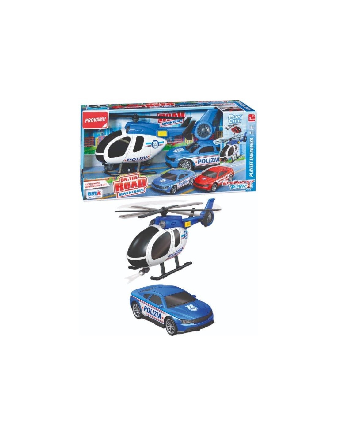 POLIZIA 11629 PLAYSET ELICOTTERO/AUTO