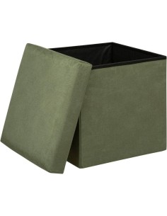 Pouf pieghevole Atmosphera Créateur d'intérieur Lilou 38x38 cm Verde Kaki