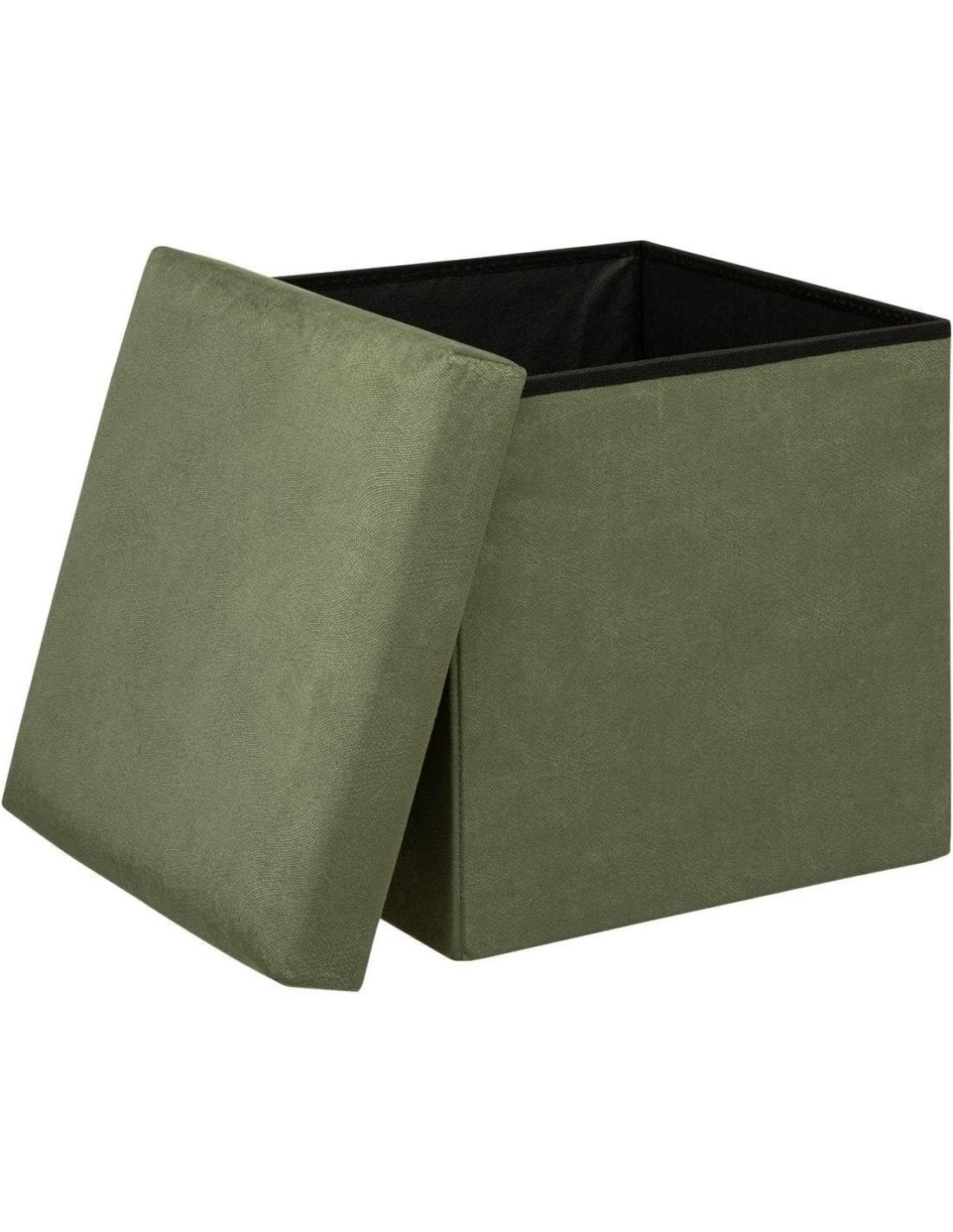 Pouf pieghevole Atmosphera Créateur d'intérieur Lilou 38x38 cm Verde Kaki