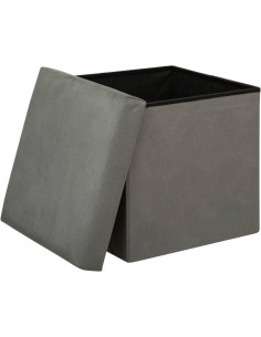 Pouf pieghevole Atmosphera Créateur d'intérieur Lilou 38x38 cm Grigio