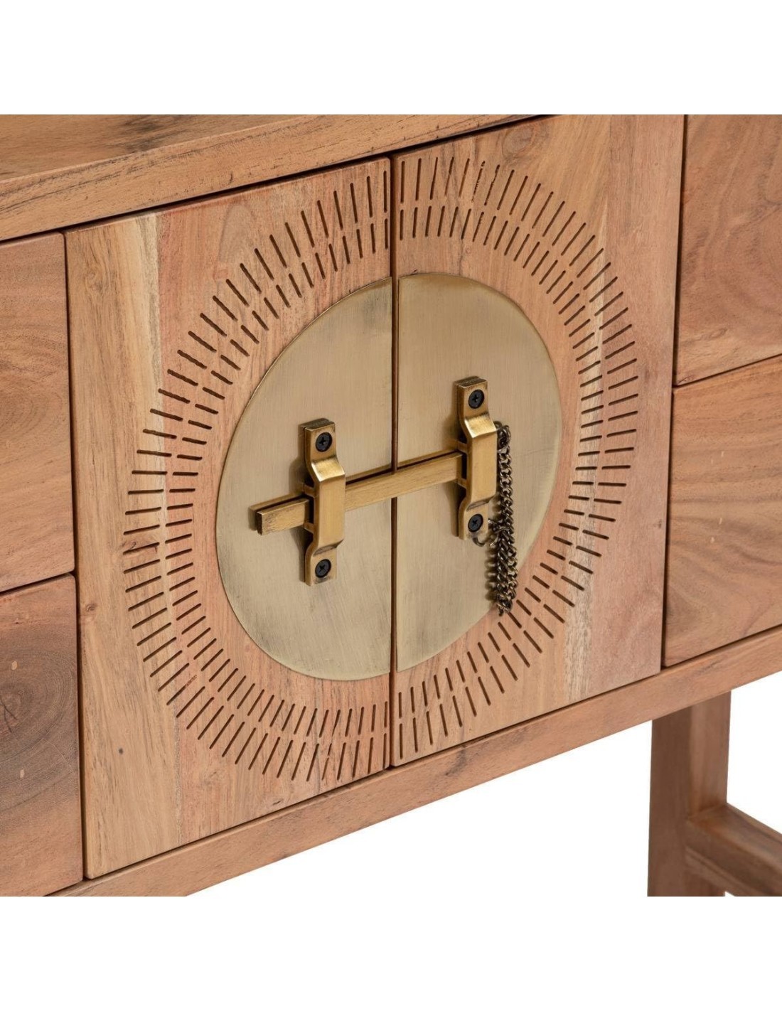 Atmosphera – Consolle in acacia Jiling 112 cm con 4 cassetti