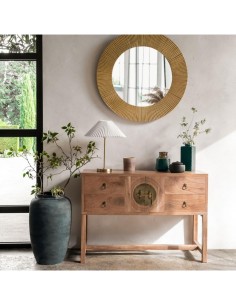 Atmosphera – Consolle in acacia Jiling 112 cm con 4 cassetti