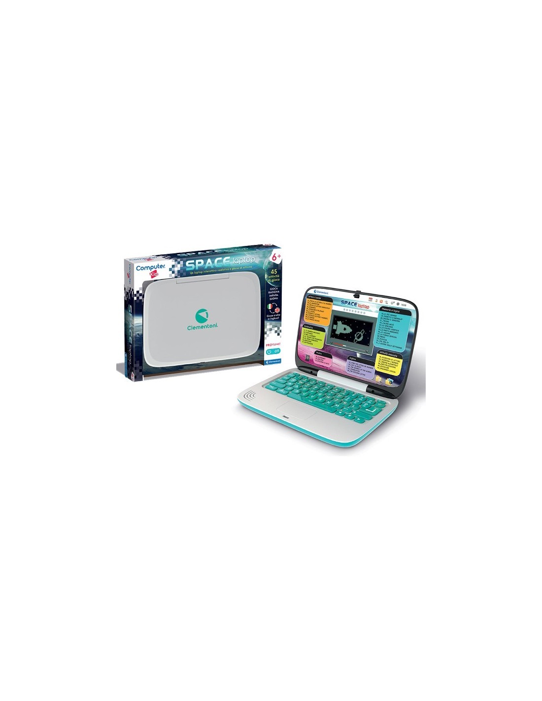 CLEMENTONI COMPUTER KID SPACE LAPTOP  GIOCO DI LOGICA PER BAMBINI