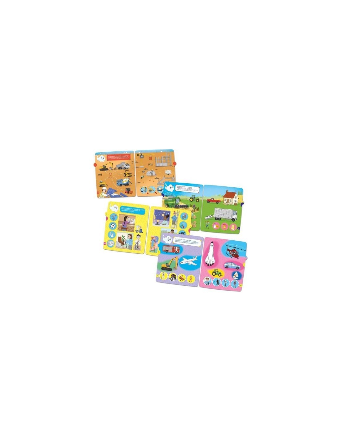 SAPIENTINO  CLEMENTONI LIBRO VEICOLI E MESTIERI COMPATIBILE CON GIRAPAGINA GIOCO EDUCATIVO PER BAMBINI