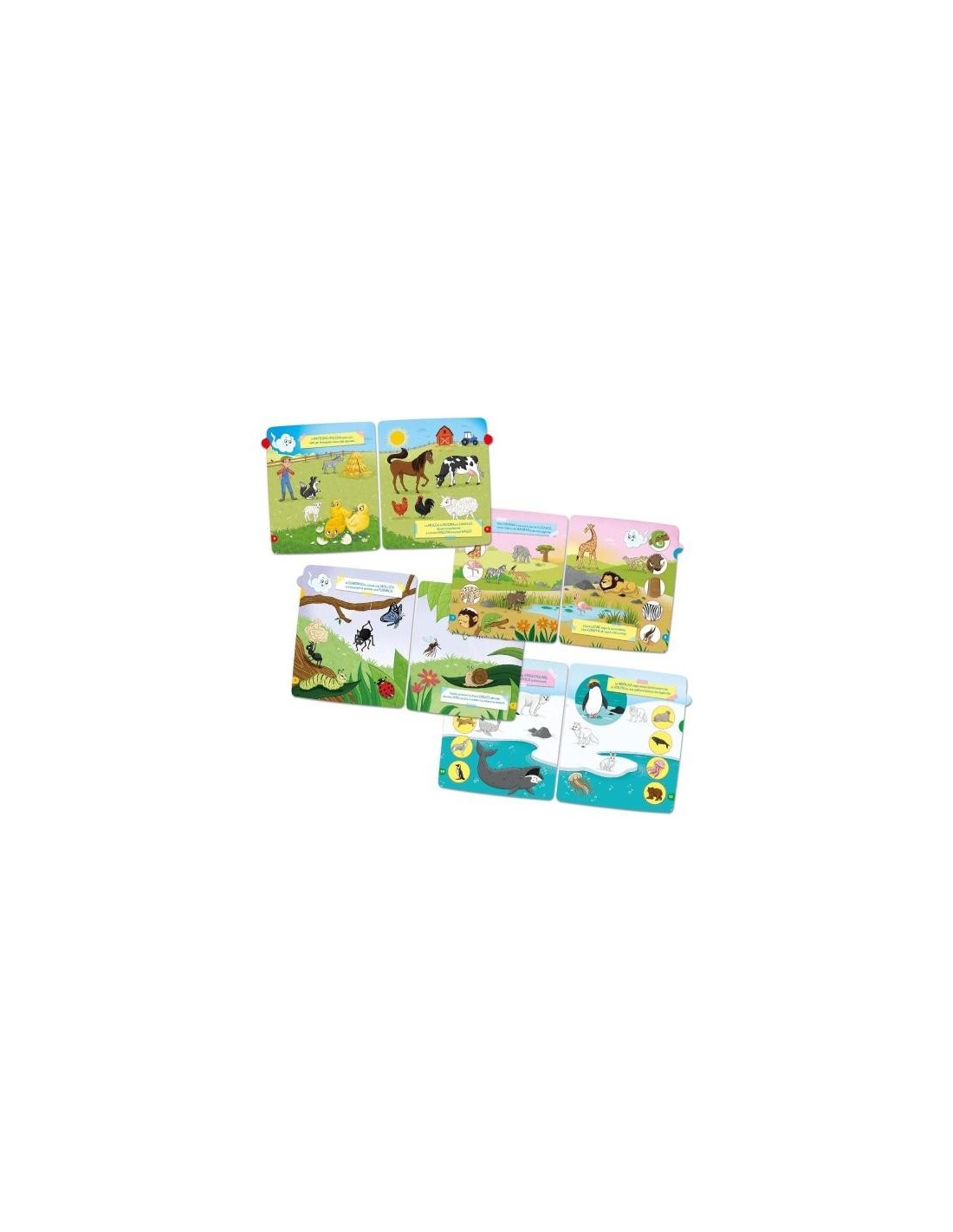 SAPIENTINO CLEMENTONI LIBRO ANIMALI E AMBIENTI PER GIRA PAGINA GIOCO EDUCATIVO PER BAMBINI