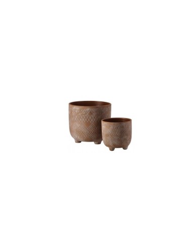 CACHEPOT 100812 2 MIS IRINGA 30X27,5CM BEIGE