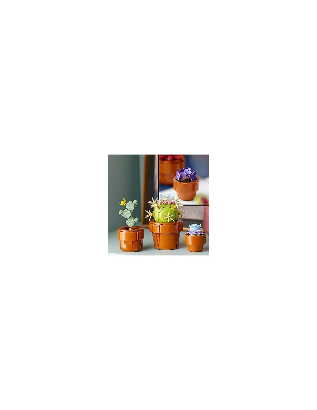 LEGO Icons Piantine, Set Collezione Botanica, Fiori Artificiali, Vaso Terracotta, Decorazione Casa, Idee Regalo