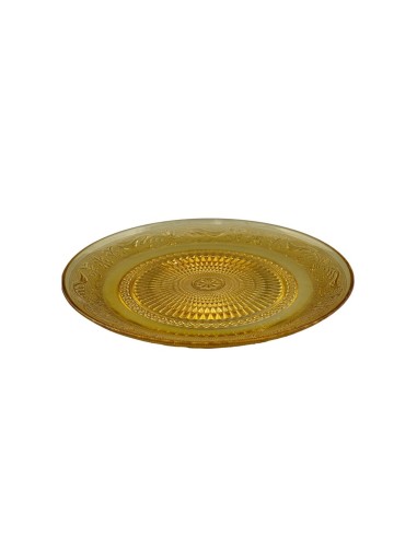 PIATTO 1340026 VETRO 30CM AMBRA